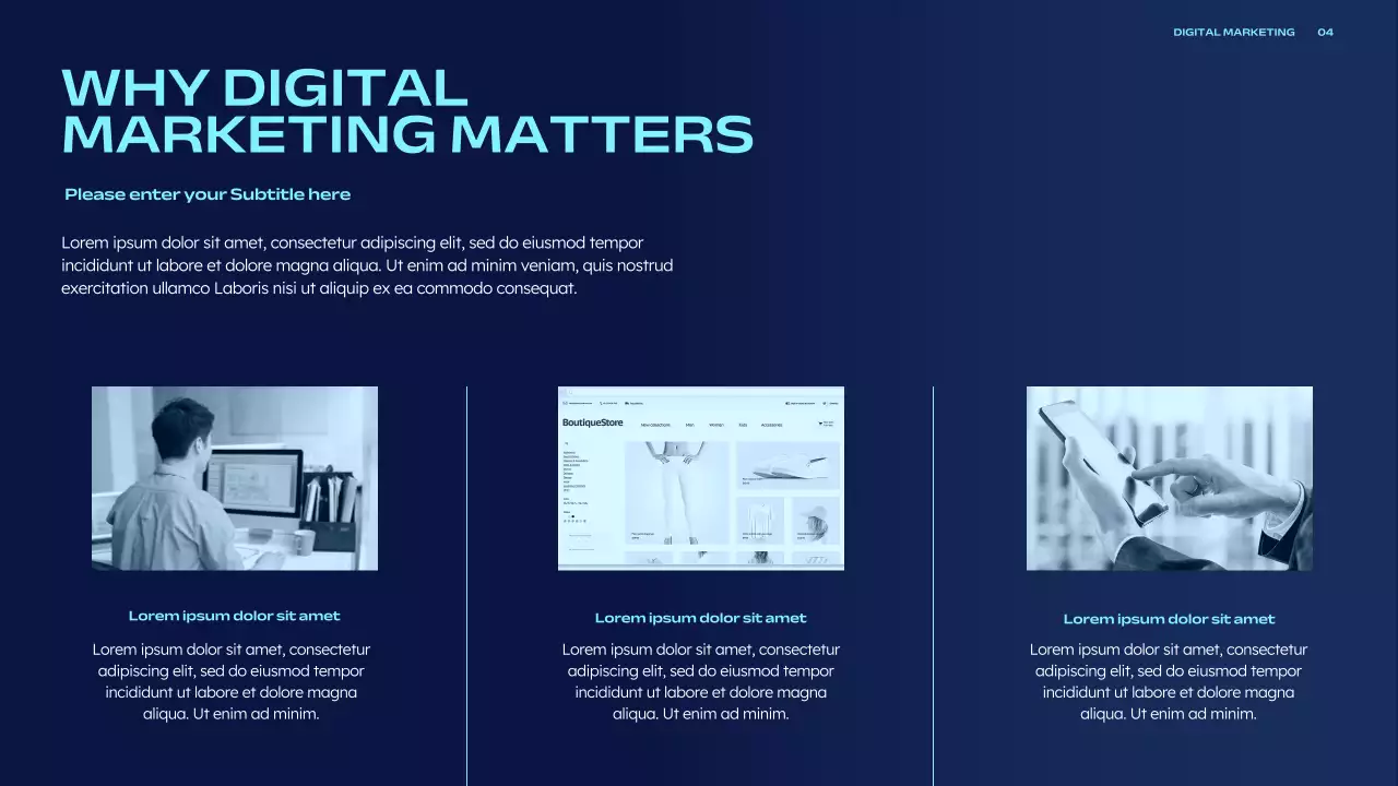 Navy Modern Marketing Presentation