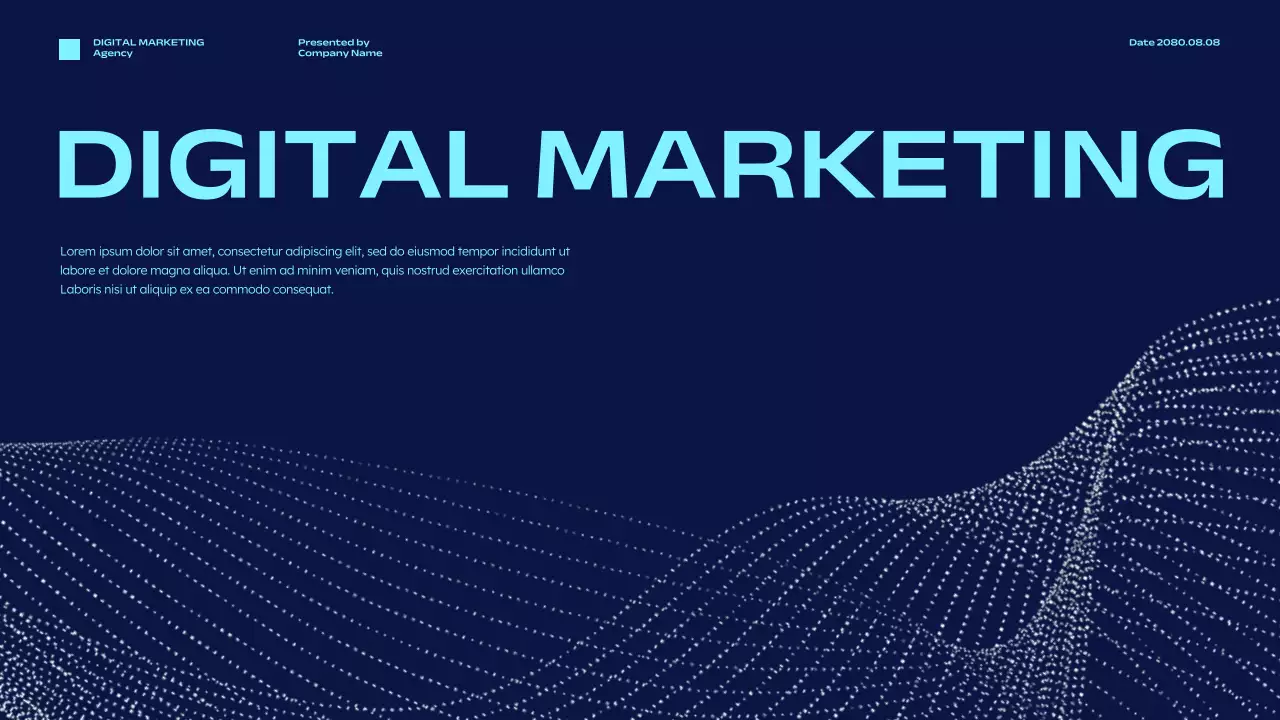 Navy Modern Marketing Presentation