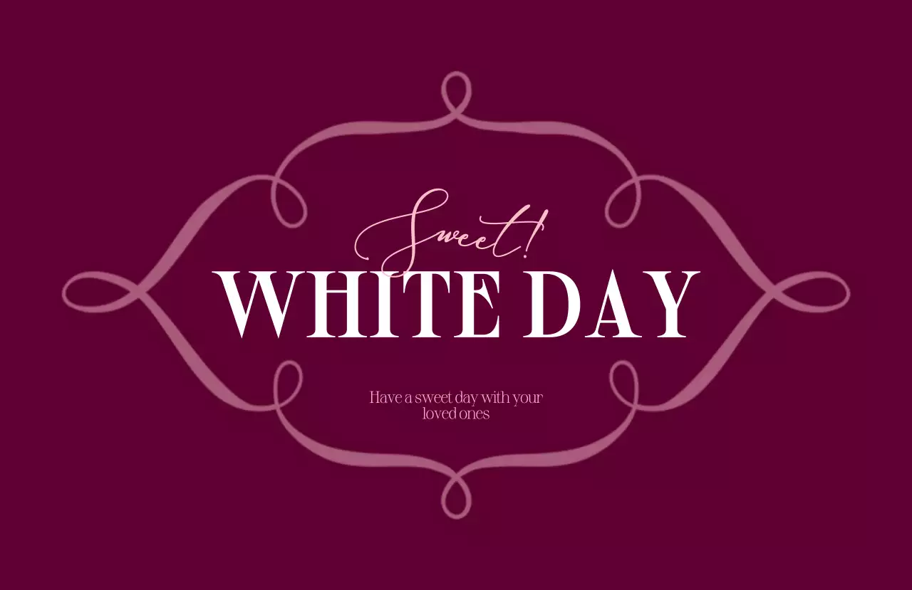 紫色の高級感あふれるホワイトデーステッカー