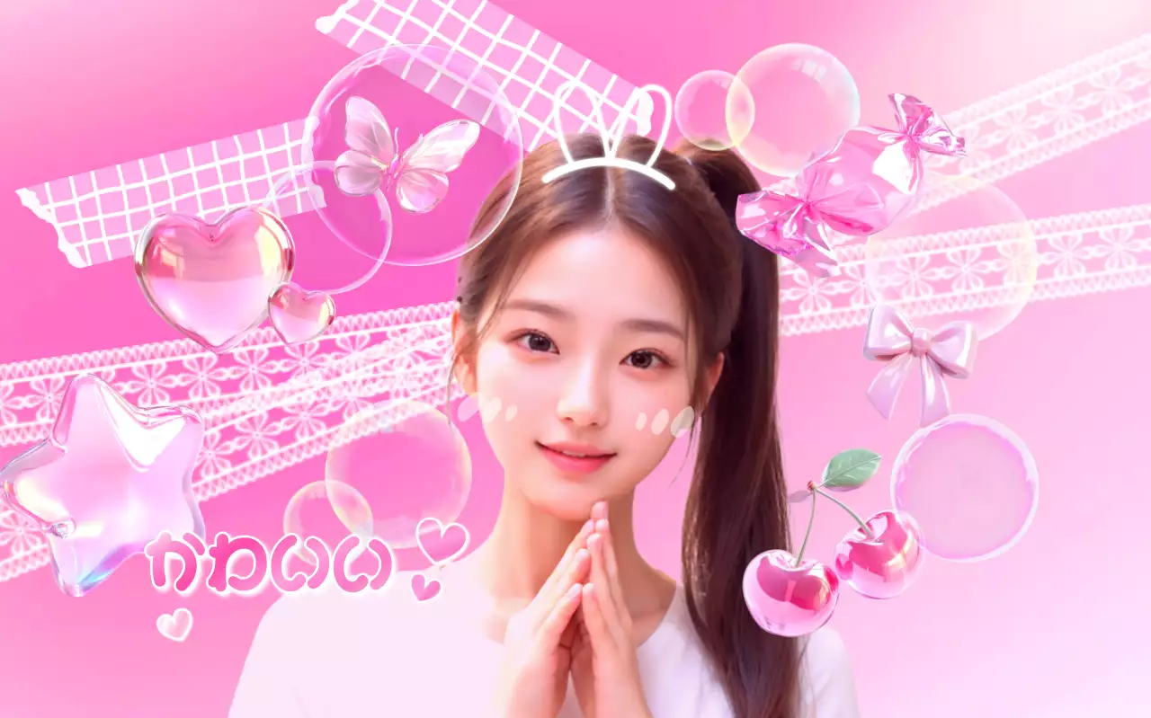 ピンク かわいい アイドル シール