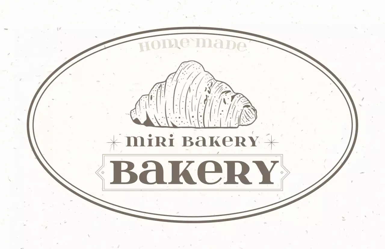 ベージュ洗練されたロゴ