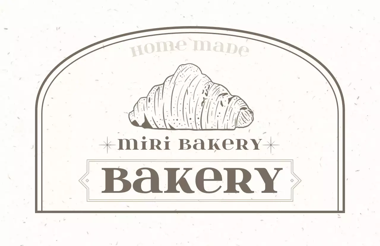 ベージュ洗練されたロゴ