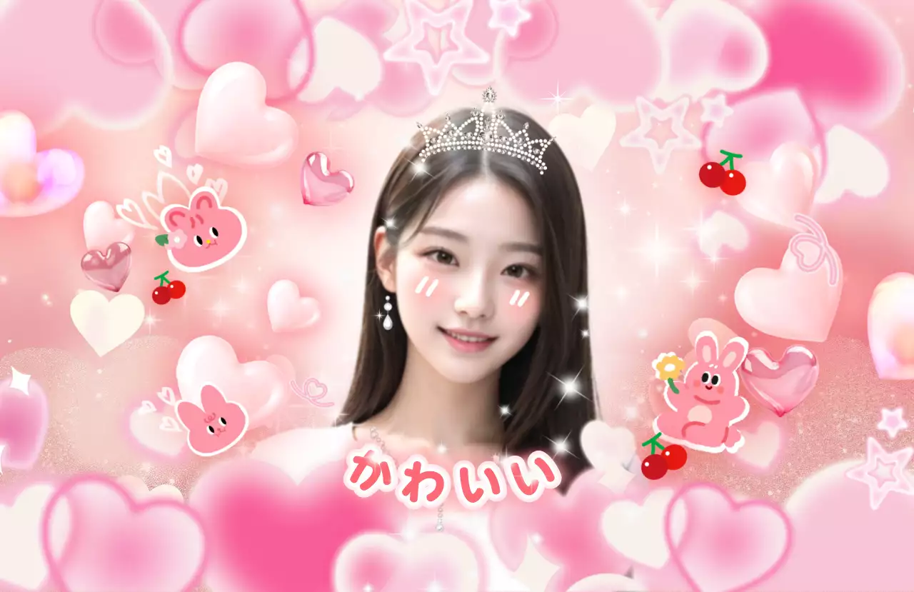 ピンク 赤 かわいいフリクラ グッズ