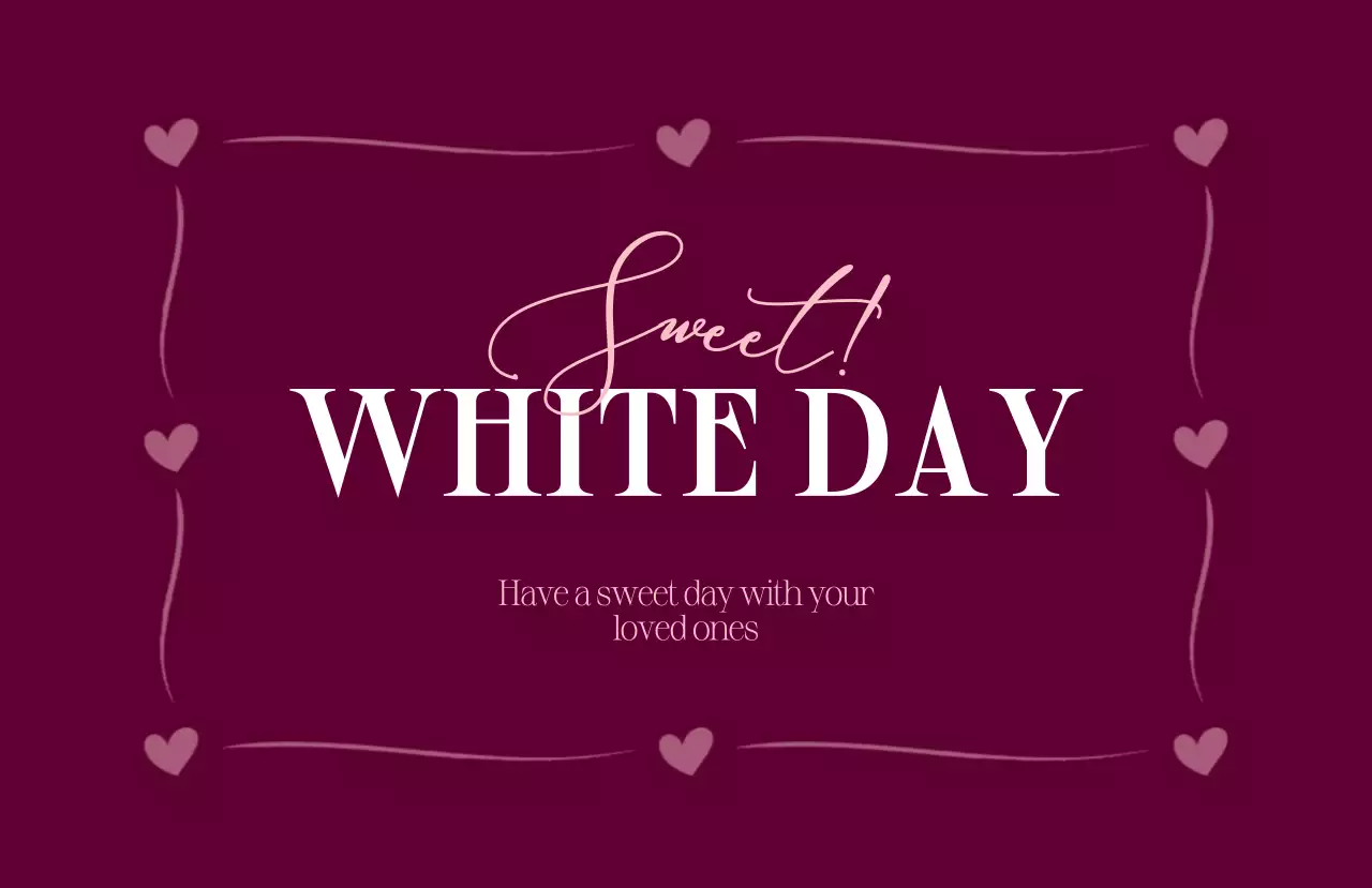 紫色の高級感あふれるホワイトデーステッカー