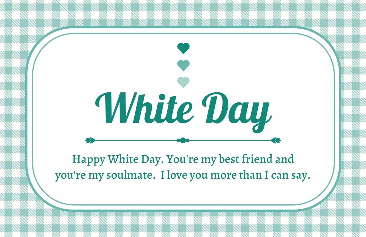 緑 シンプル ホワイトデー カード