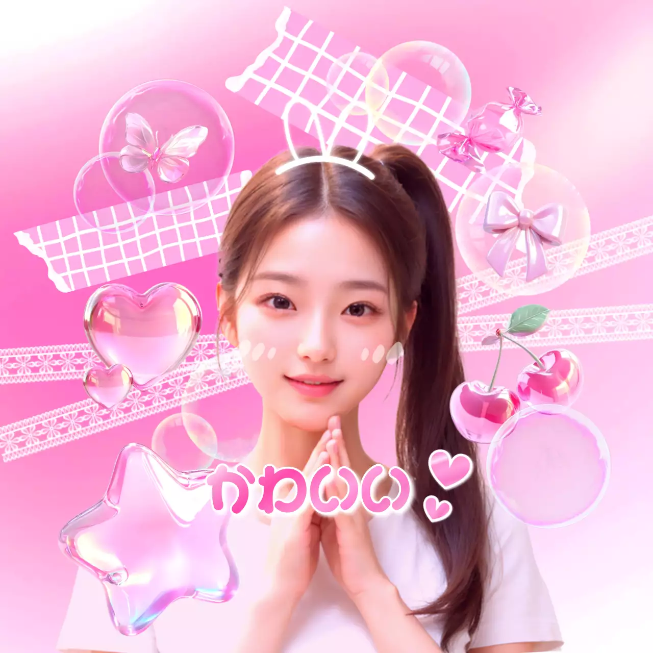 ピンク かわいい アイドル シール