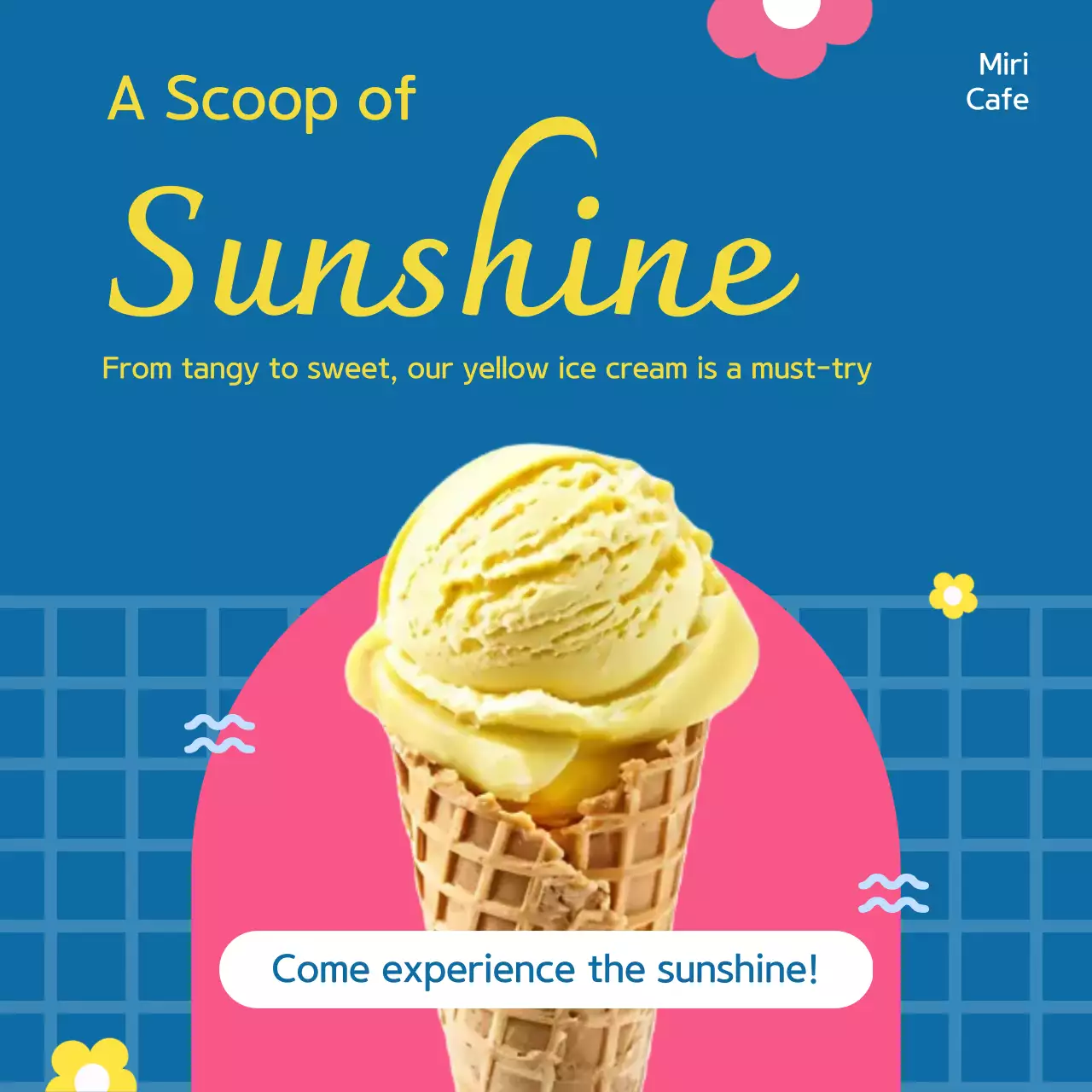 노랑 팝 디저트 광고