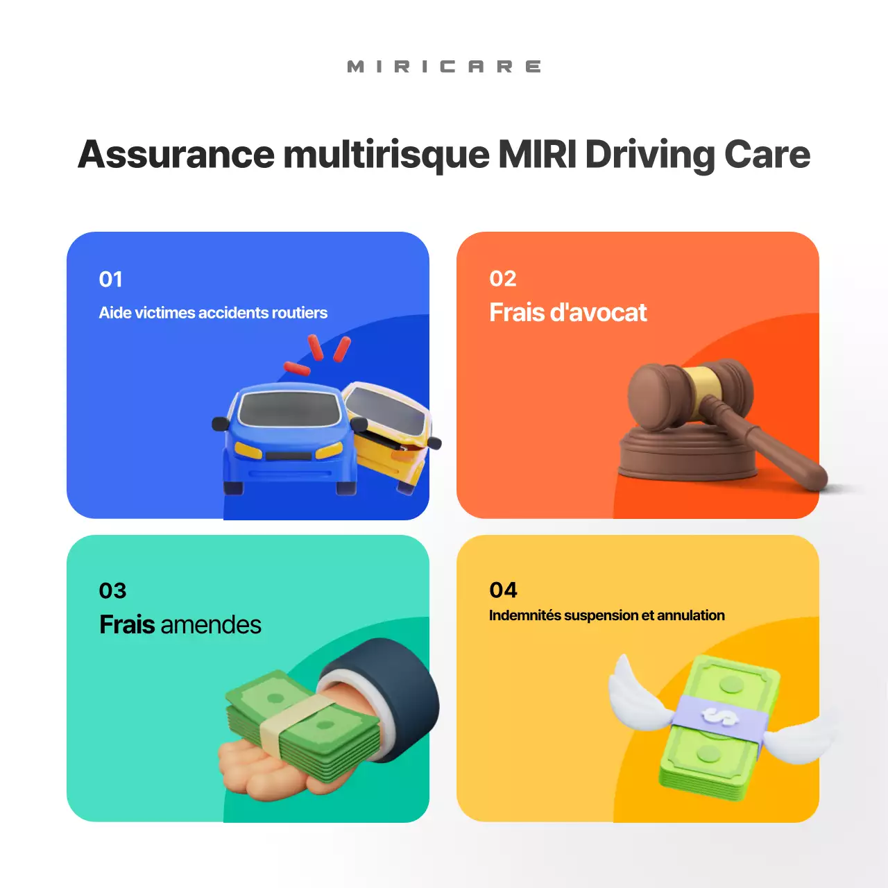 Publicité d'assurance moderne bleue