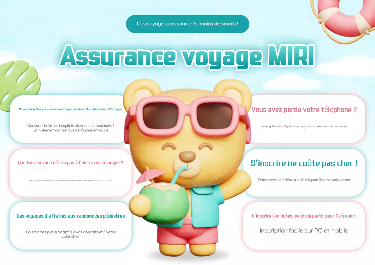 Publicité pour l'assurance voyage Sky Blue Baby