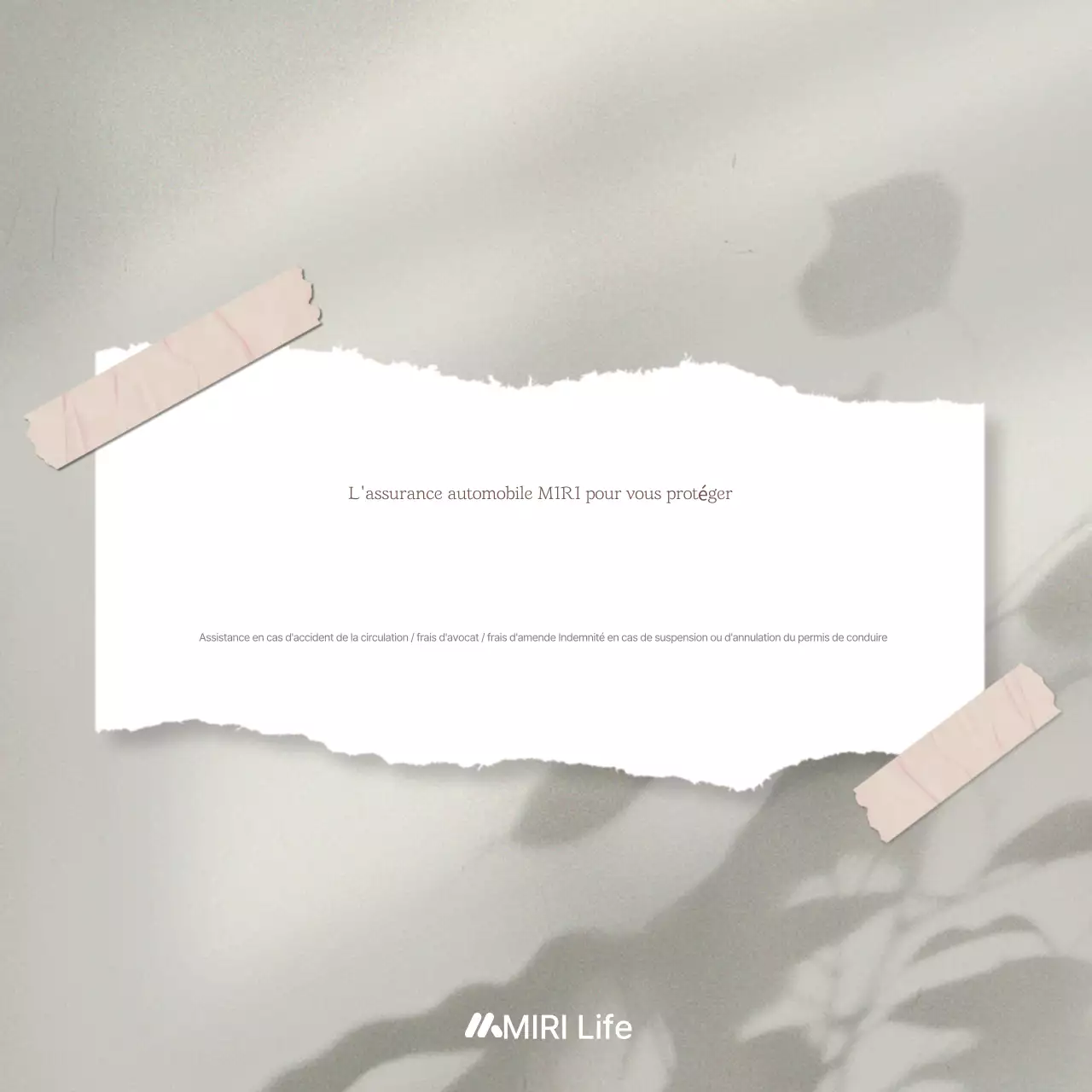 Publicité d'assurance simple et grise