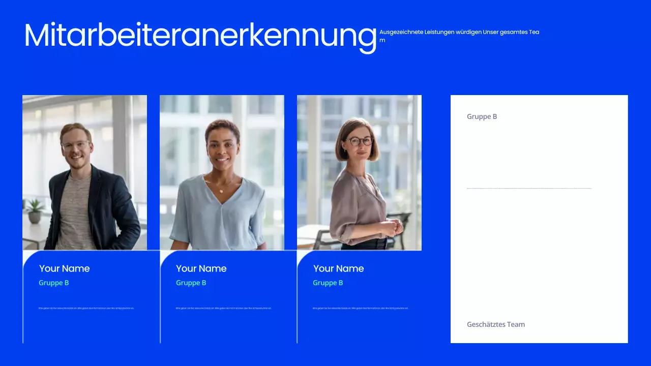 Blaue professionelle Town Hall Meeting Präsentation