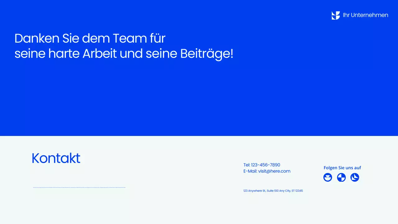 Blaue professionelle Town Hall Meeting Präsentation