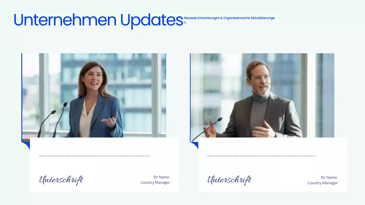 Blaue professionelle Town Hall Meeting Präsentation