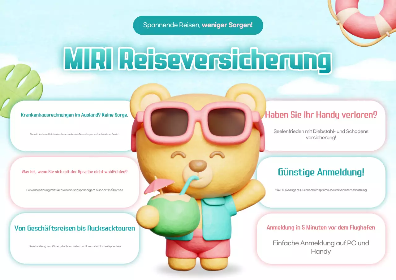 Anzeige der Sky Blue Baby-Reiseversicherung