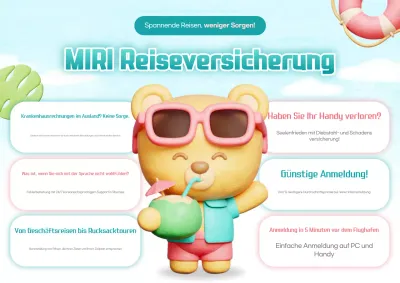 Anzeige der Sky Blue Baby-Reiseversicherung