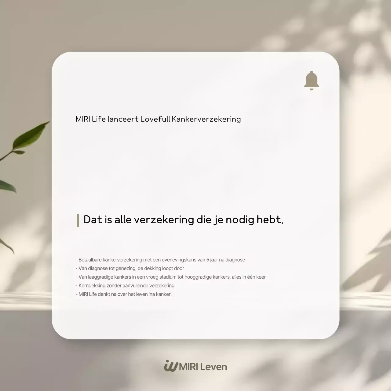 Beige moderne verzekeringsadvertentie