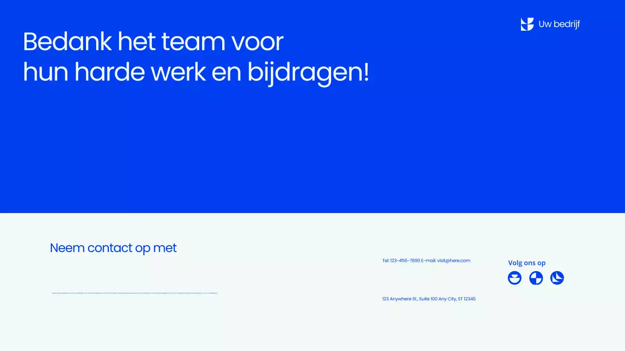 Presentatie van de Blue Professional Town Hall Meeting