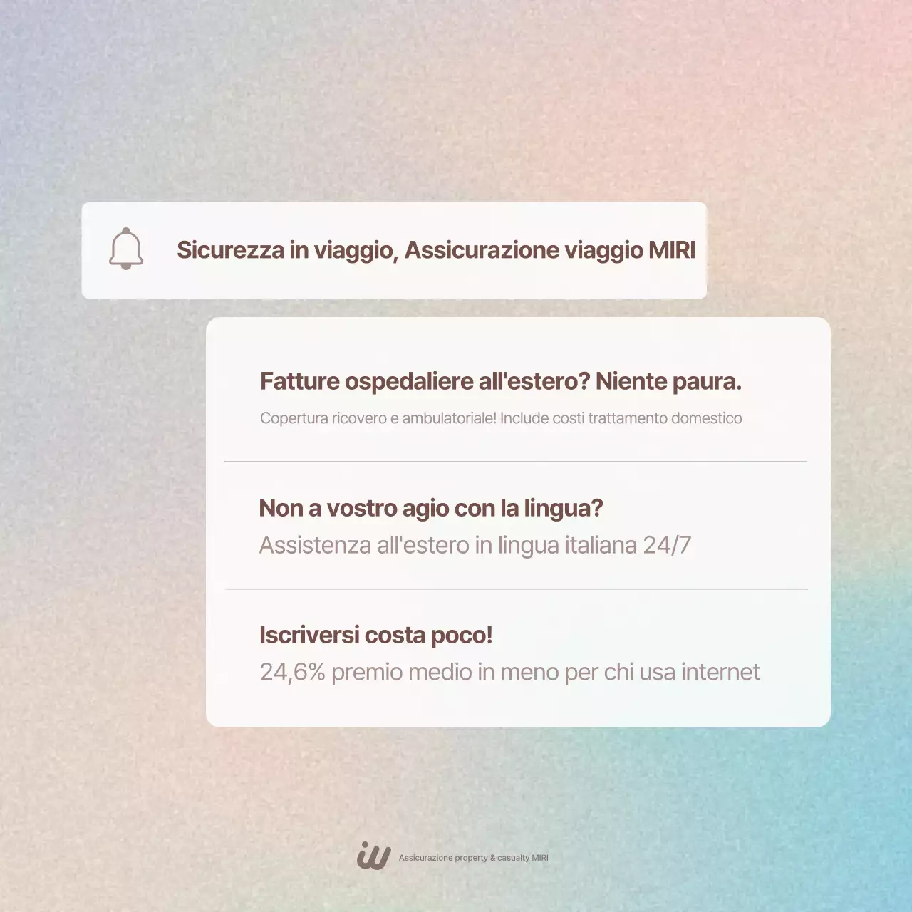 Pubblicità dell'assicurazione di viaggio Yeon Bora Clean