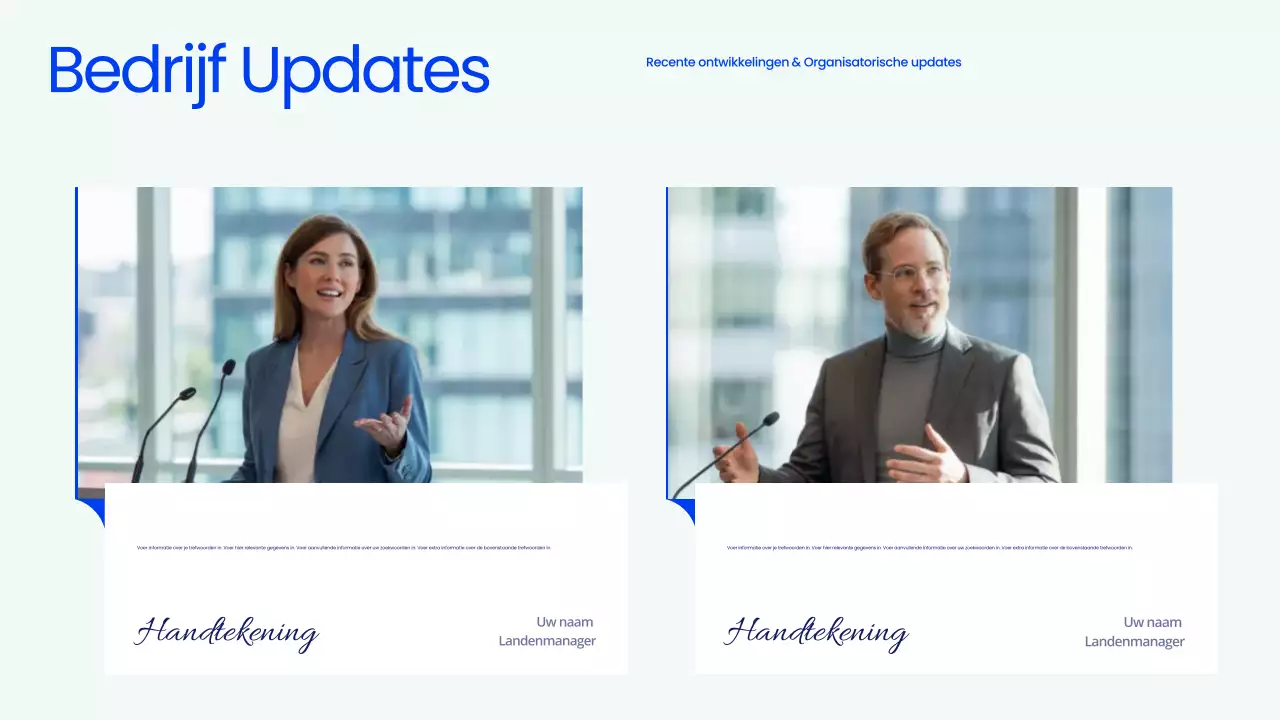 Presentatie van de Blue Professional Town Hall Meeting