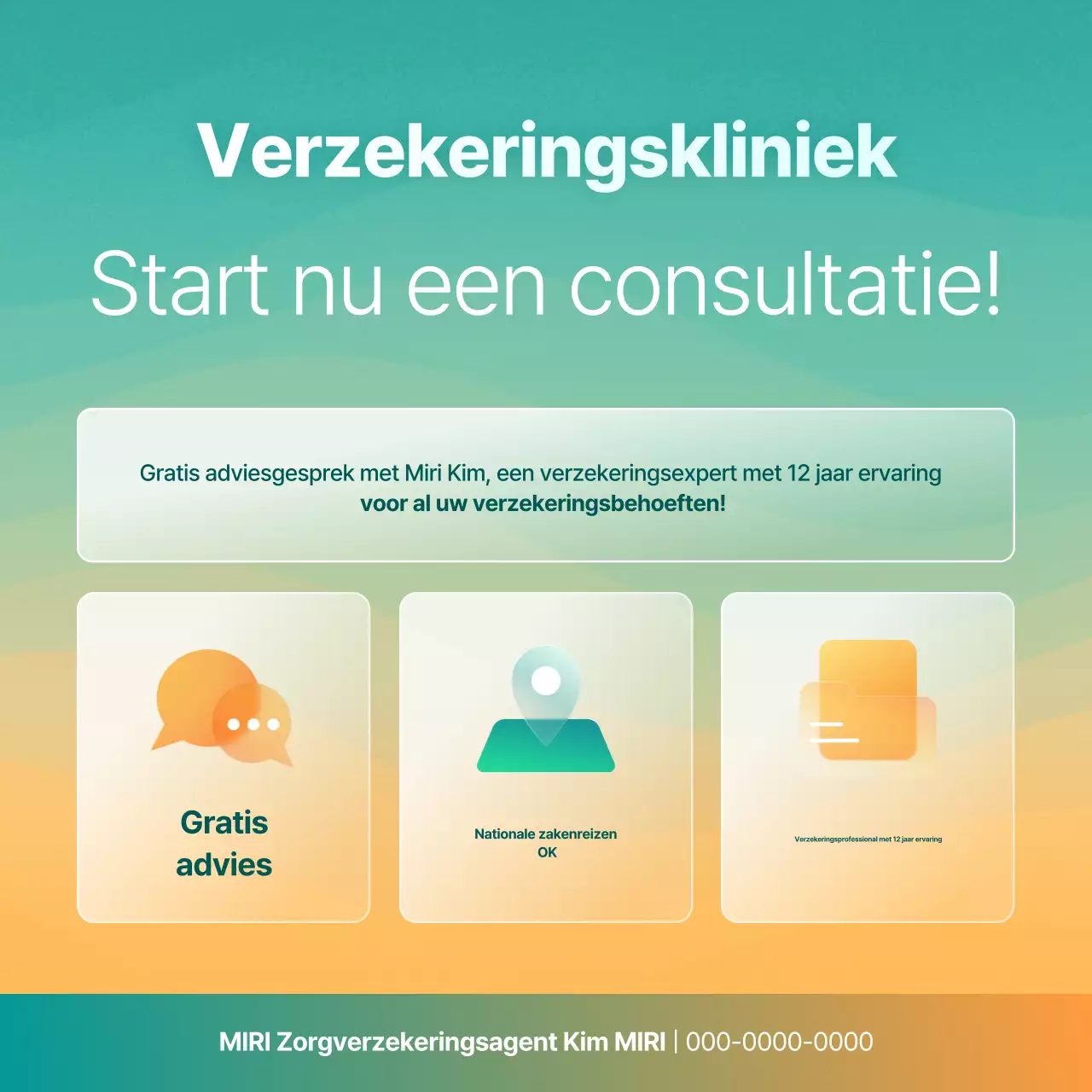 Advertentie voor Mint Clean Insurance Consulting