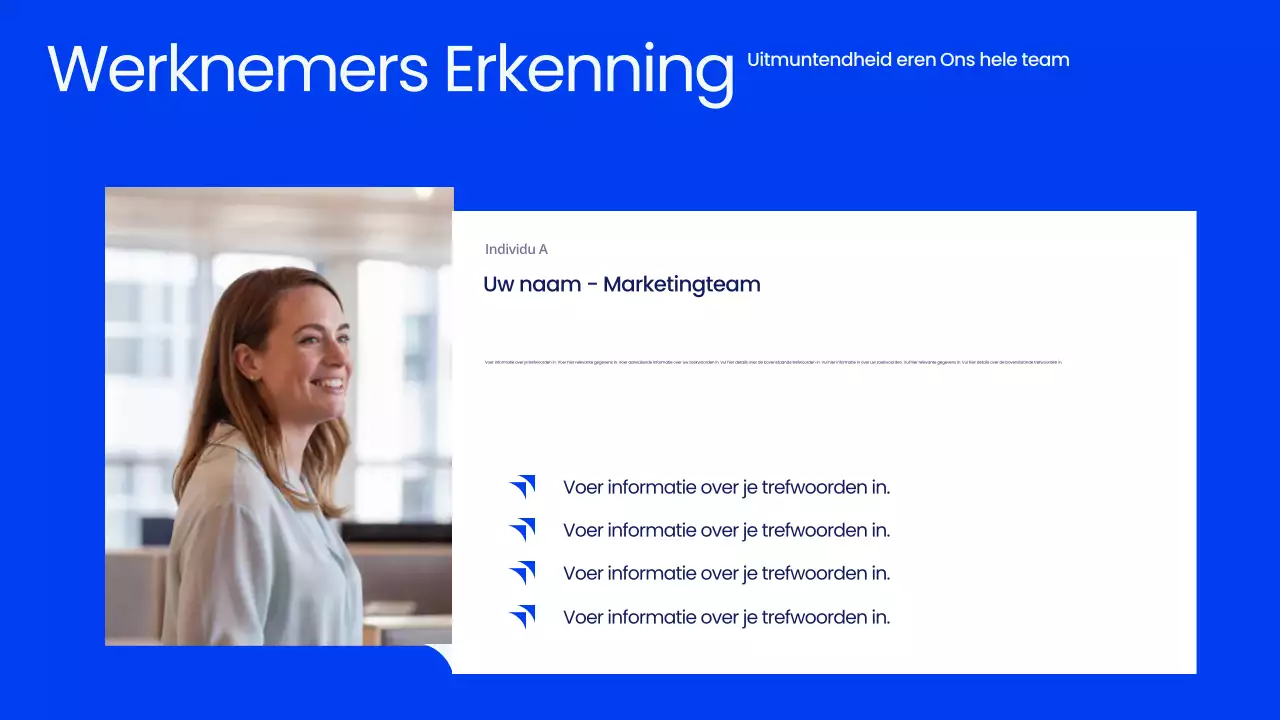 Presentatie van de Blue Professional Town Hall Meeting