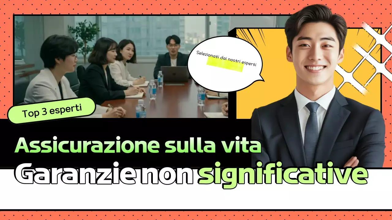 Pubblicità assicurativa retrò arancione
