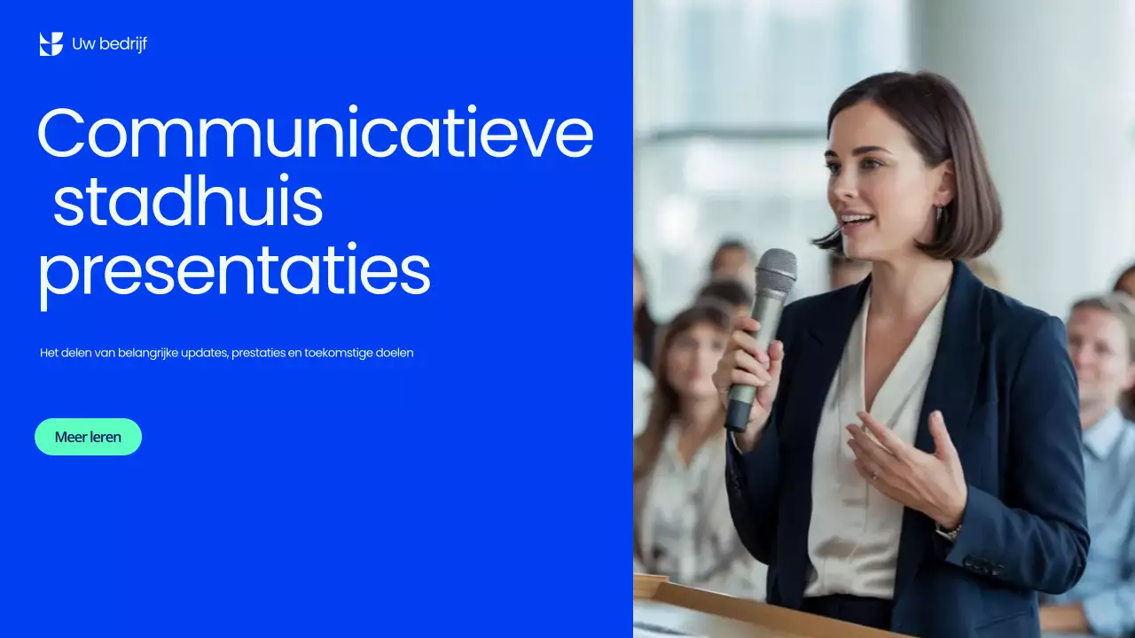 Presentatie van de Blue Professional Town Hall Meeting