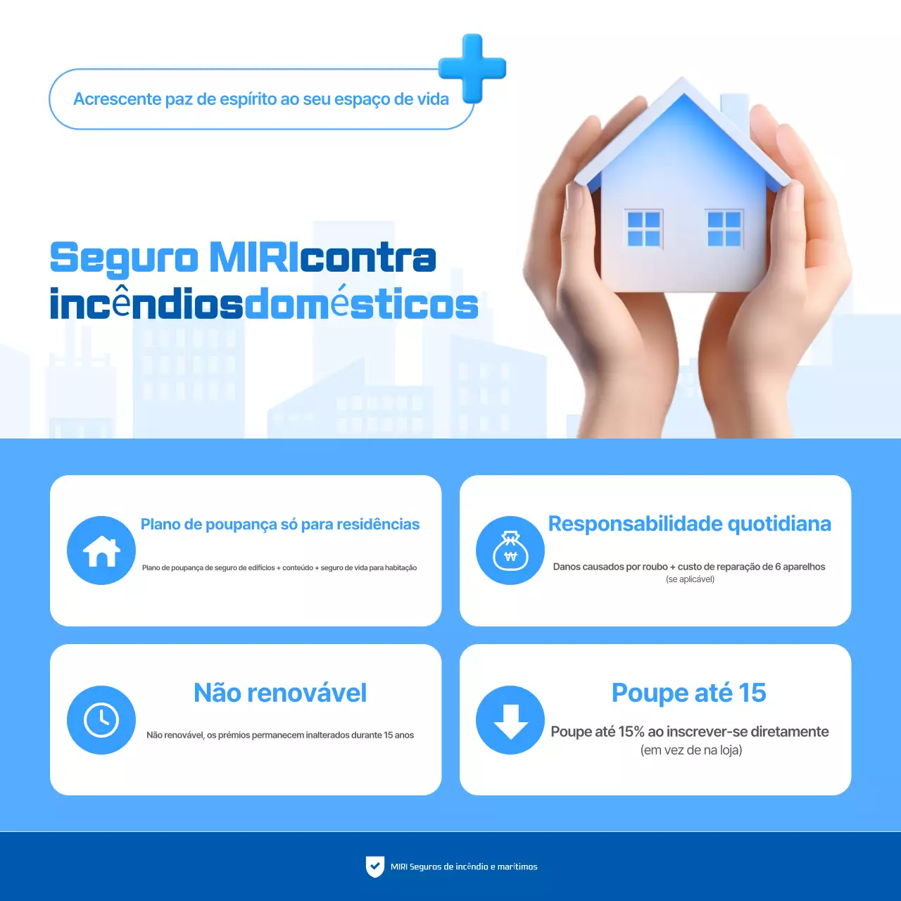 Anúncio de Seguro Moderno Azul