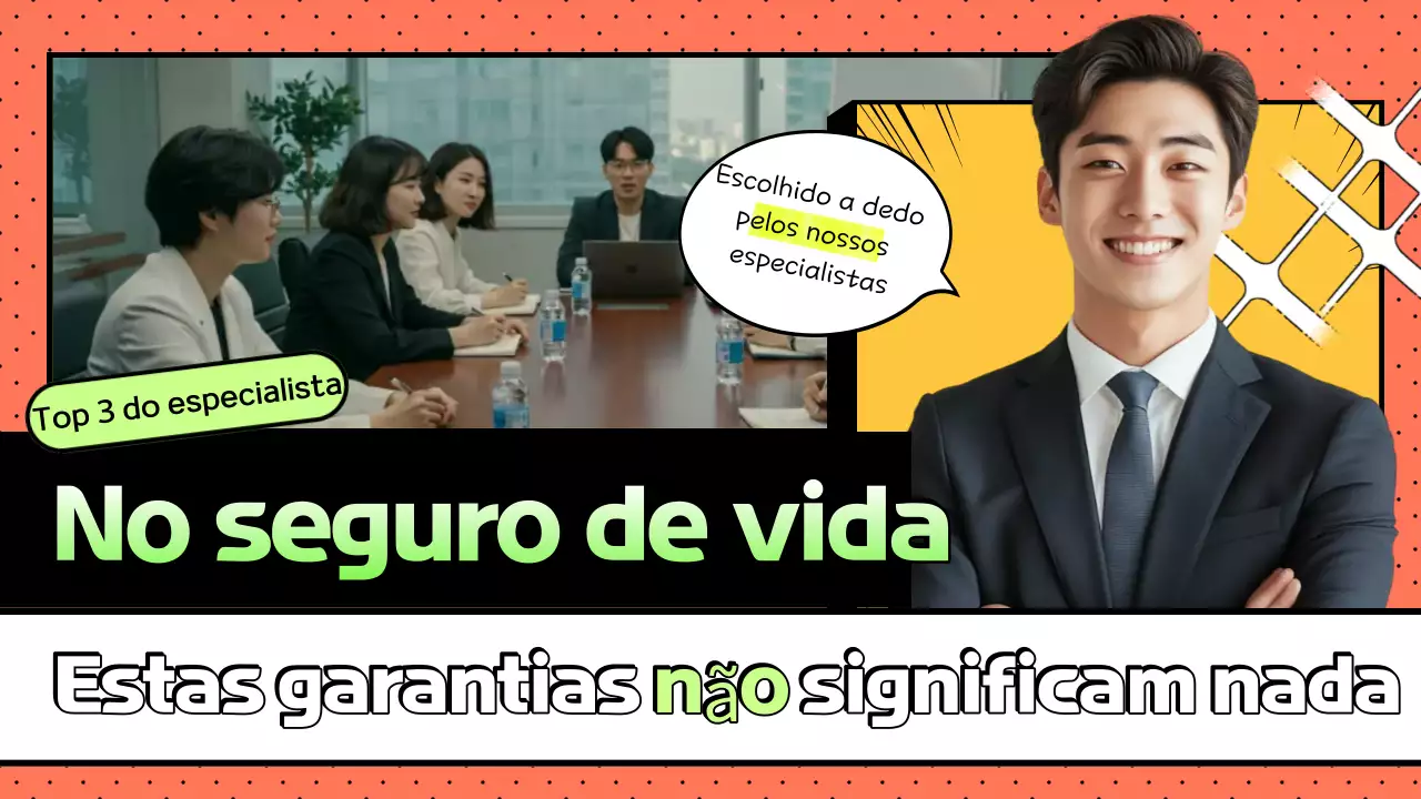 Anúncio de seguro retrô laranja