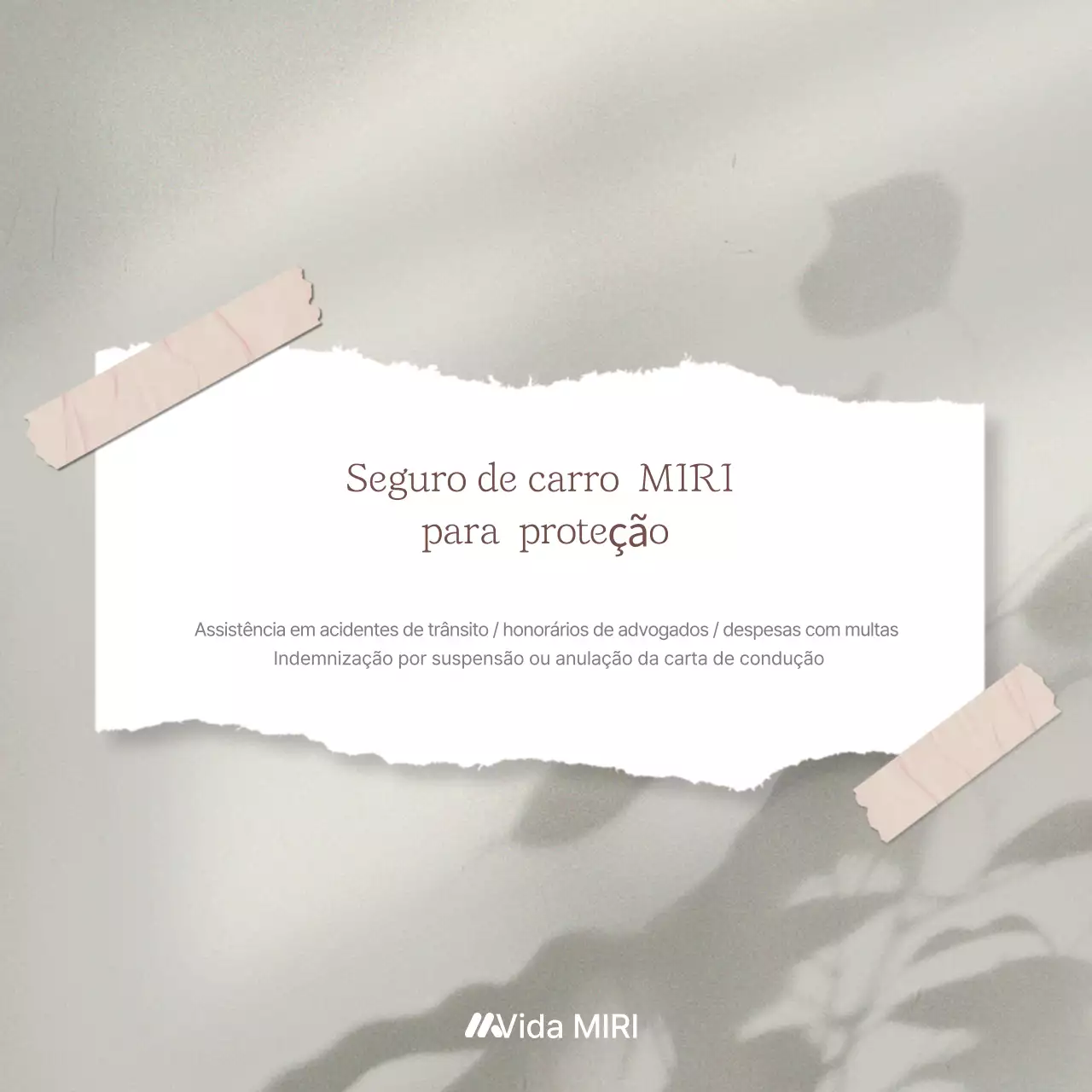 Anúncio de Seguro Simples Cinza