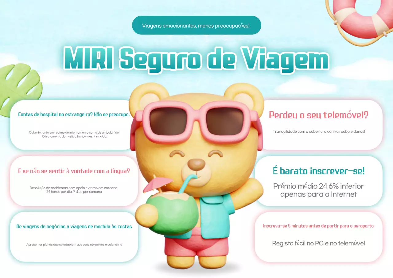 Anúncio do Seguro Viagem Sky Blue Baby