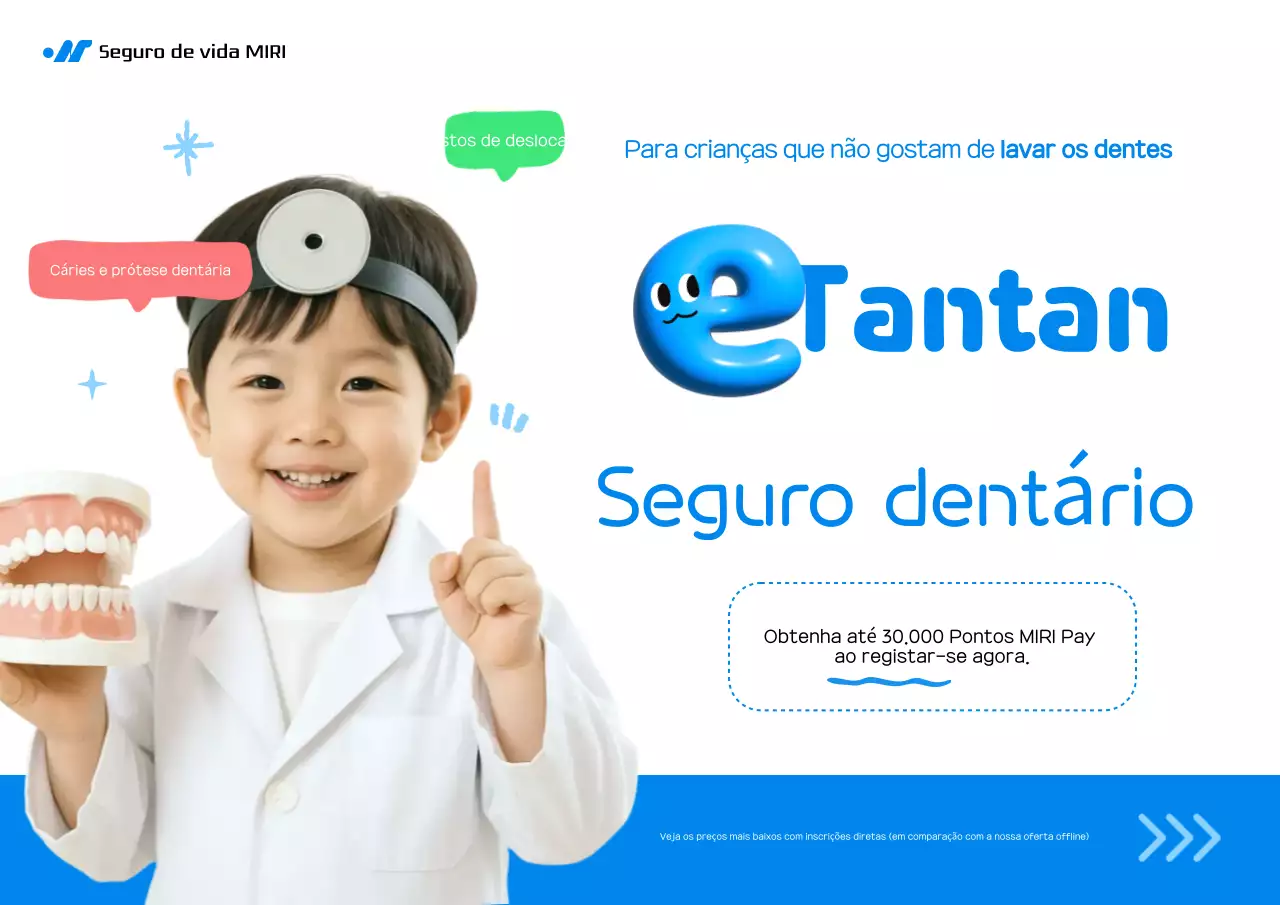 Anúncio de seguro infantil fofo bebê azul-celeste