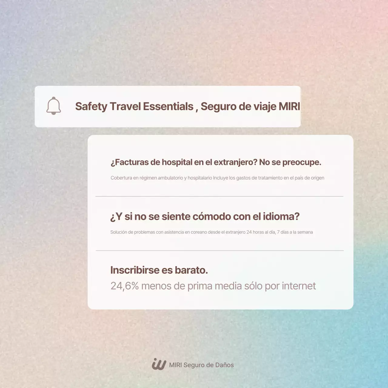 Anuncio de seguro de viaje limpio de Yeon Bora