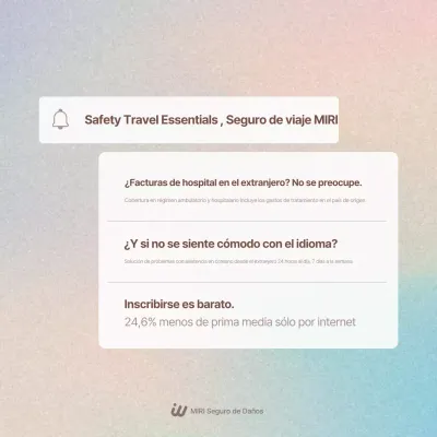 Anuncio de seguro de viaje limpio de Yeon Bora