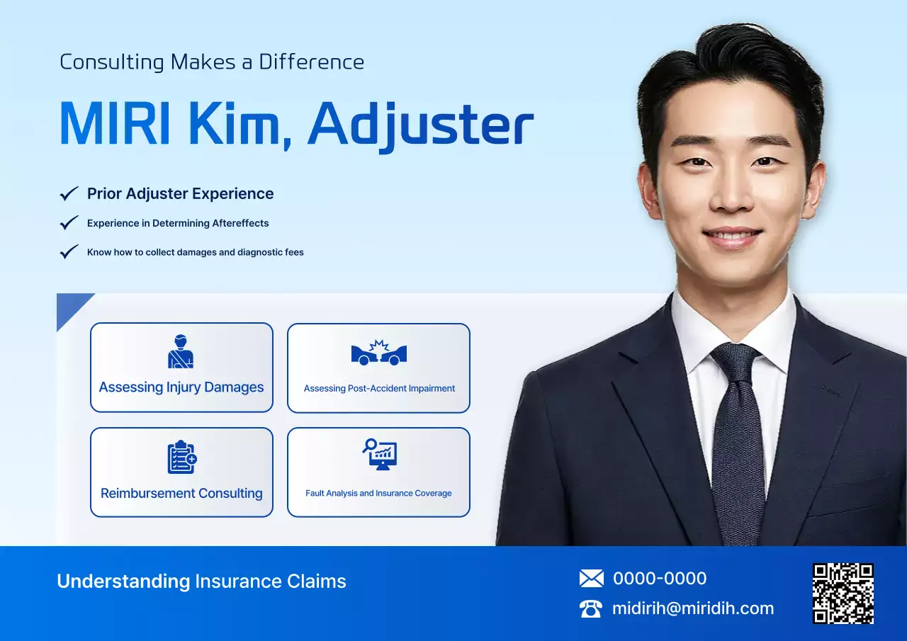 Promoção de perfil de ajustador de perdas independente azul limpo