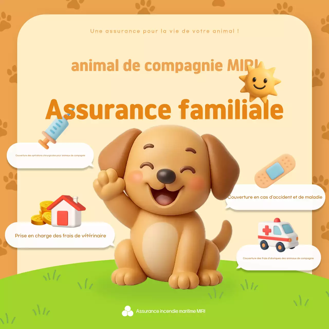 Publicité pour l'assurance pour animaux de compagnie Beige Baby