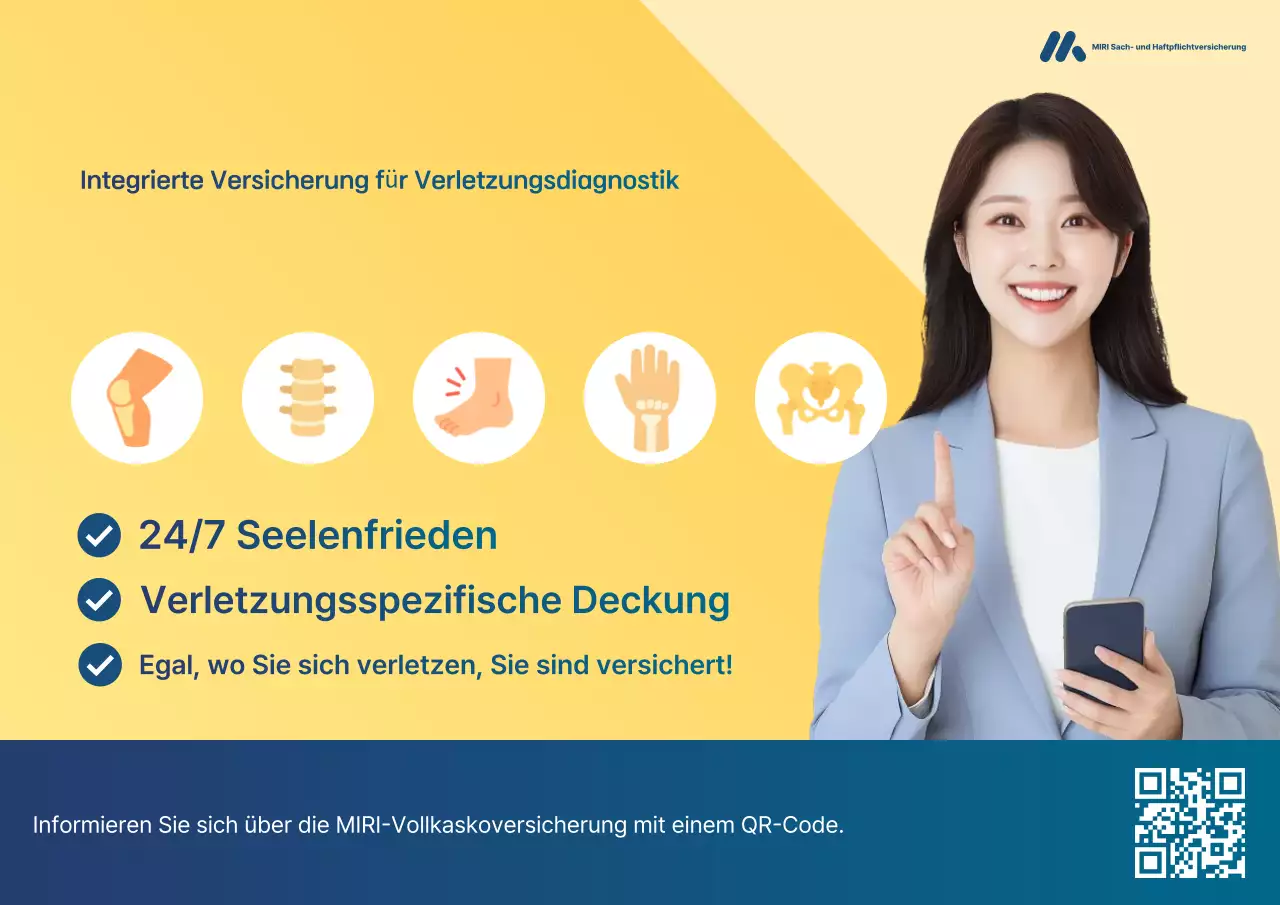 Gelbe moderne Versicherungsanzeige