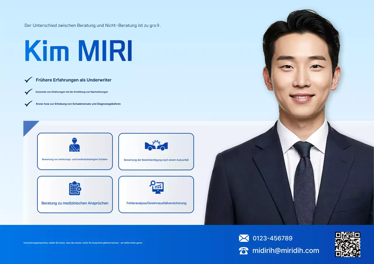 Clean Blue – Profilwerbung für unabhängige Schadenregulierer