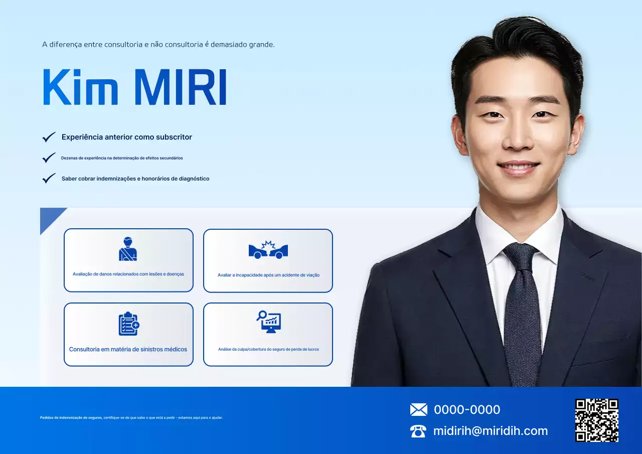 Promoção de perfil de ajustador de perdas independente azul limpo