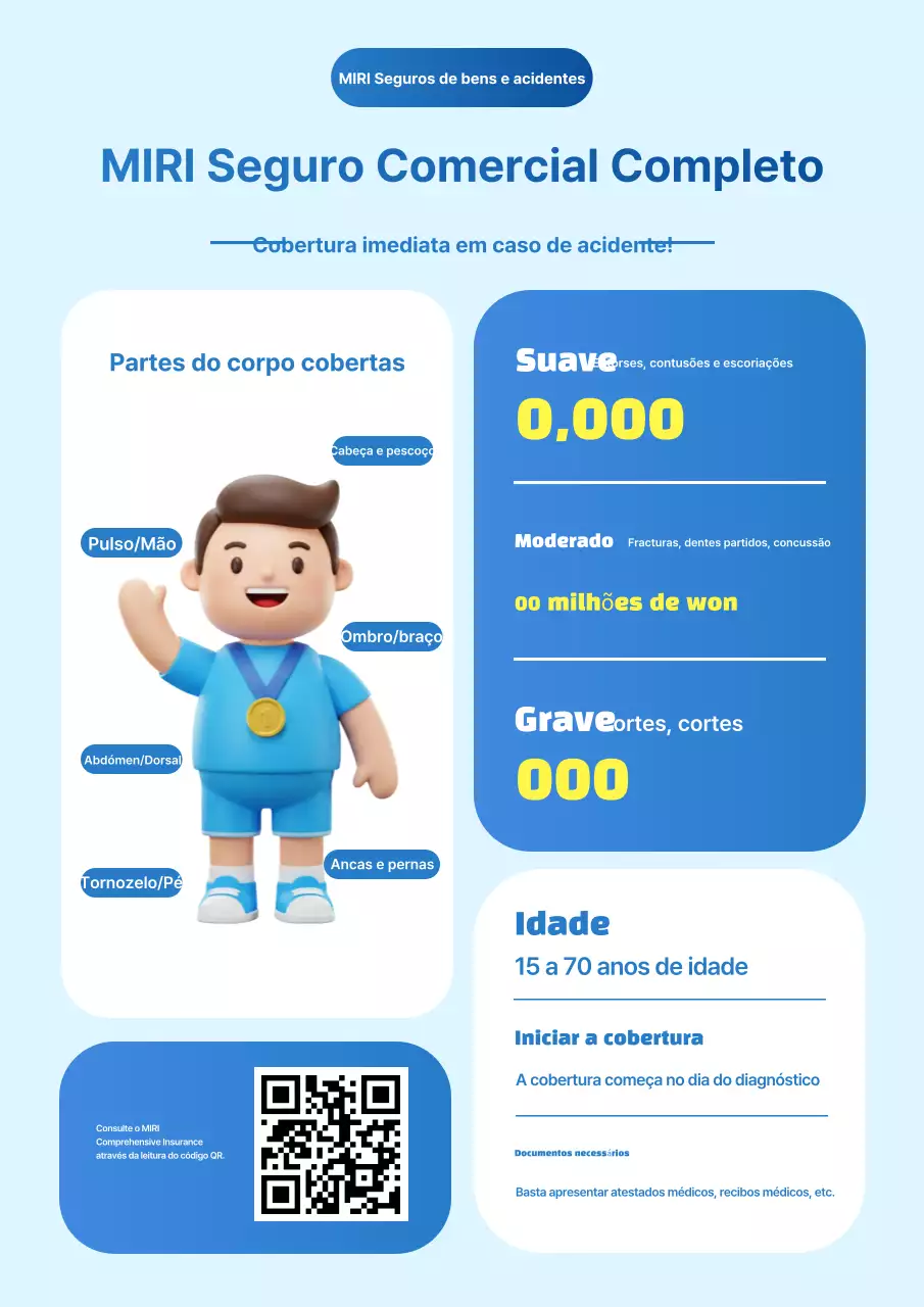 Anúncio de Seguros Limpos Sky Blue