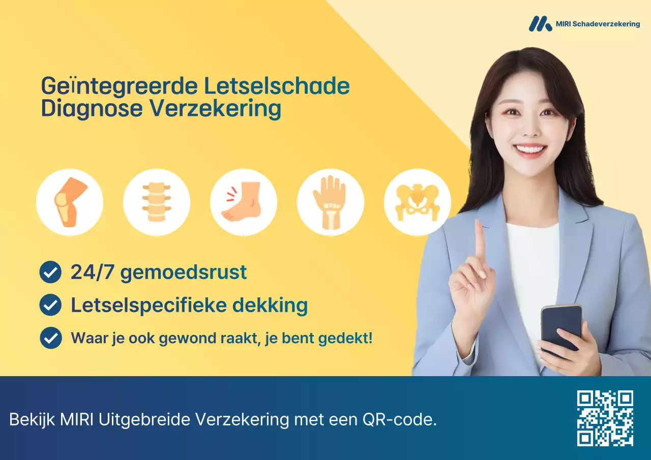 Gele moderne verzekeringsadvertentie
