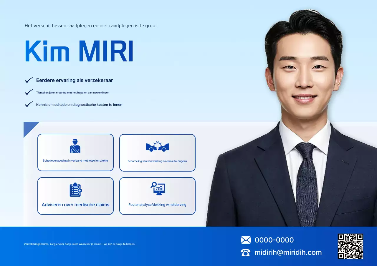 Promotie van het profiel van een onafhankelijke schade-expert