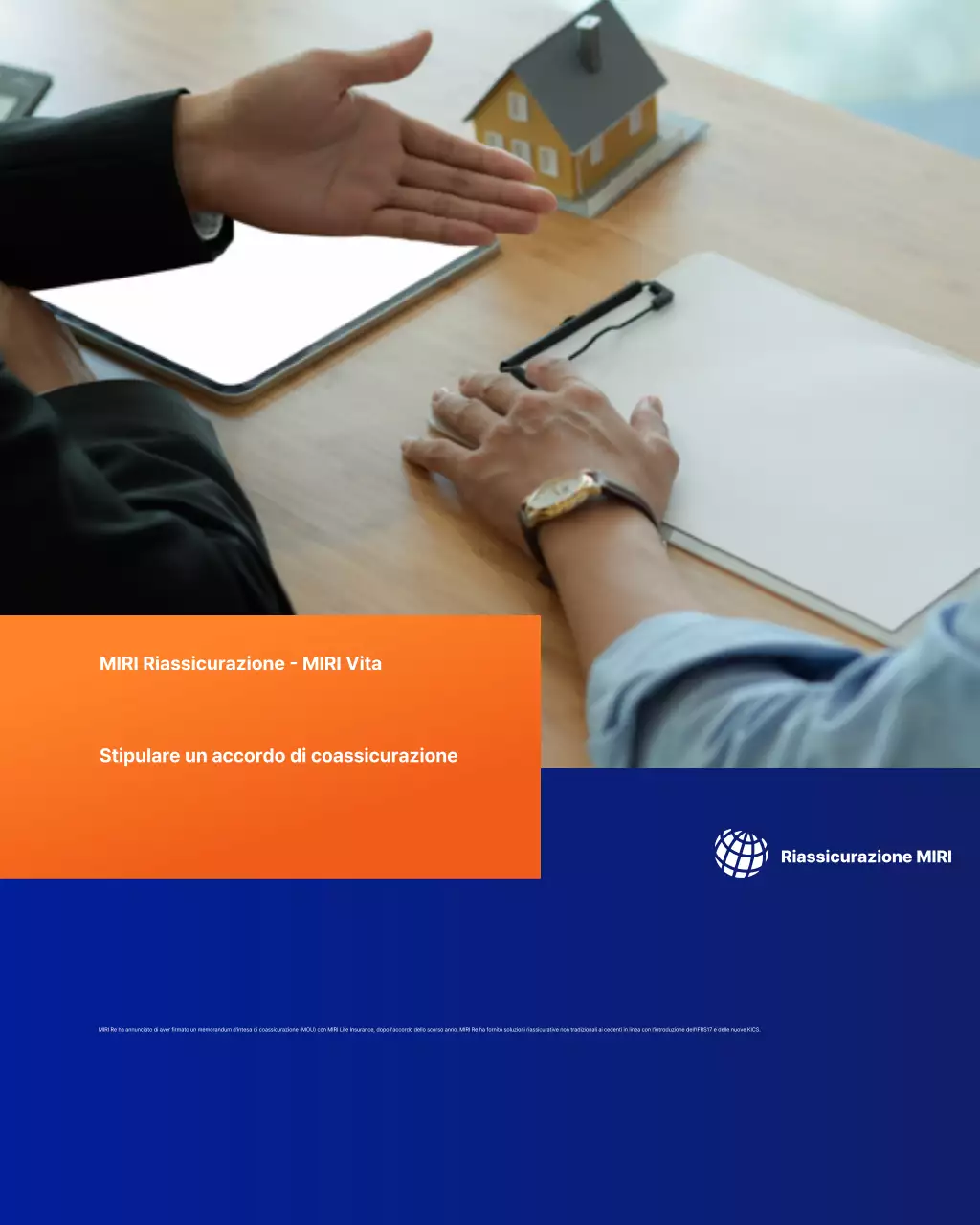 Contratto di assicurazione moderno arancione