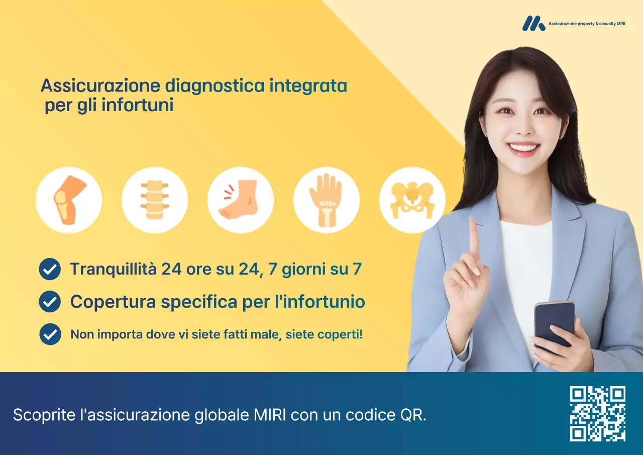 Pubblicità assicurativa moderna gialla