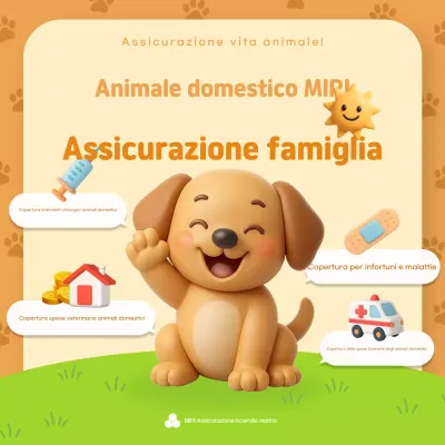 Pubblicità dell'assicurazione per animali domestici Beige Baby