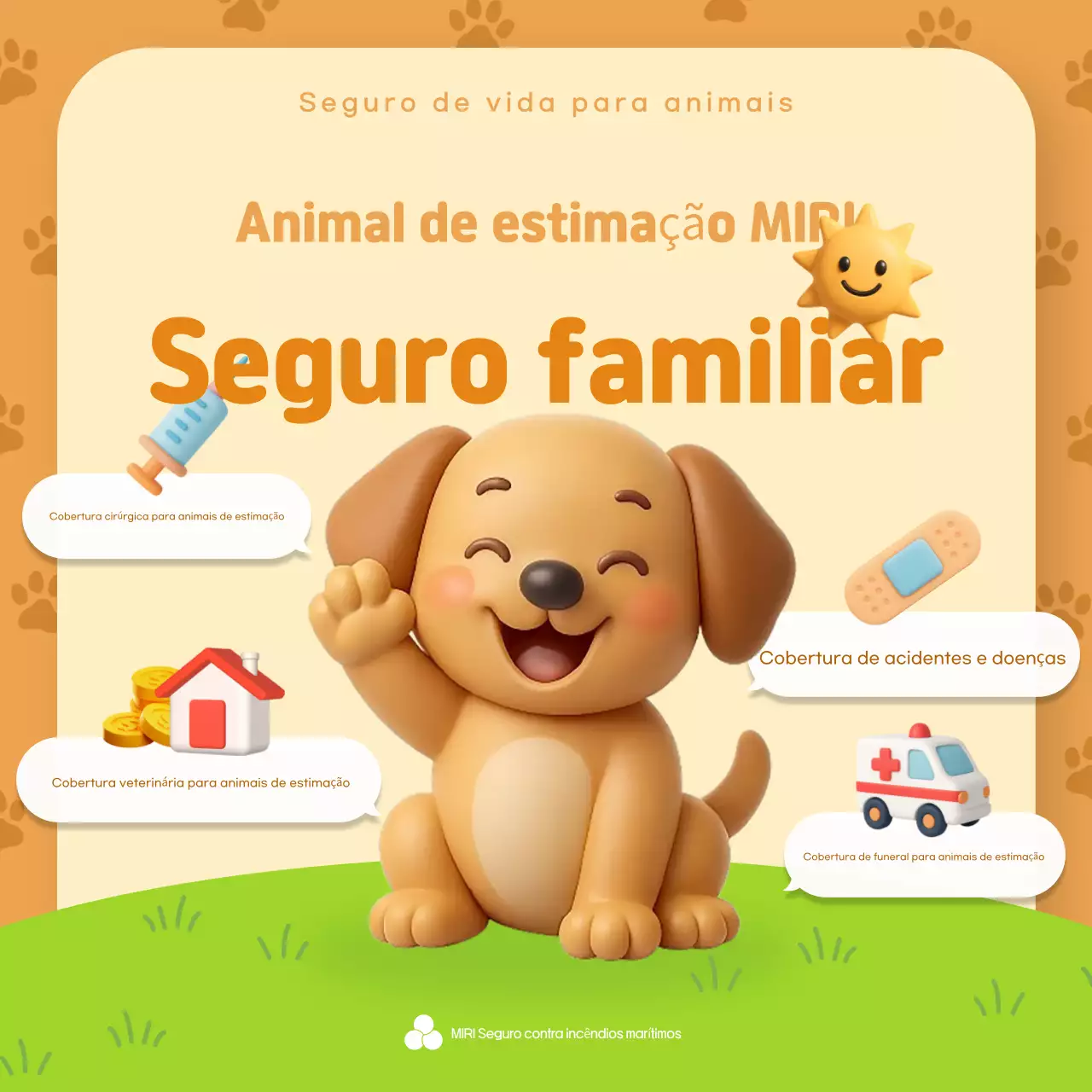 Anúncio de seguro para animais de estimação Bege Baby