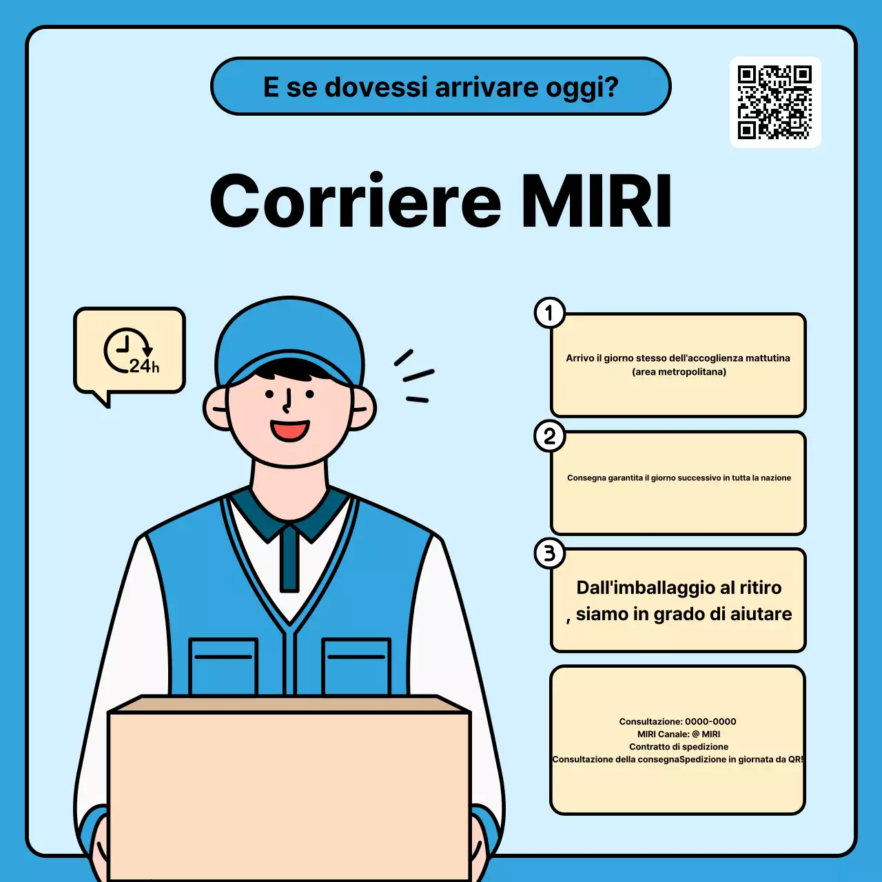 Promozione Guida alla consegna semplice Sky Blue