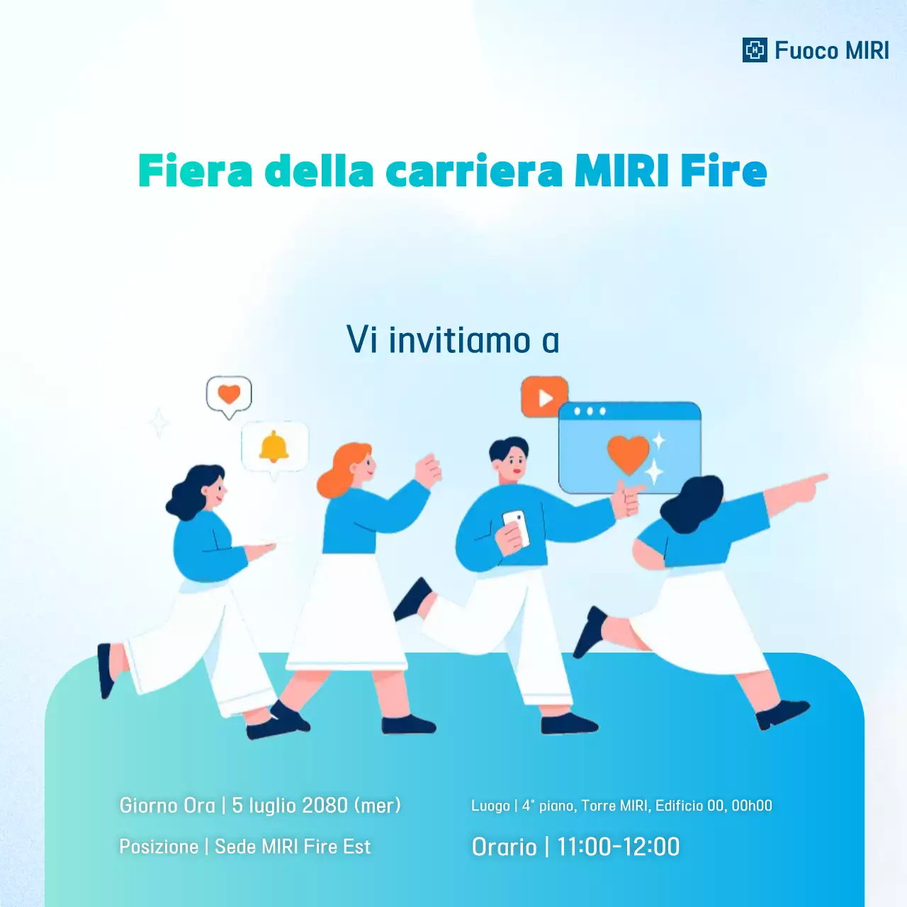 Guida alla fiera del lavoro moderna Sky Blue