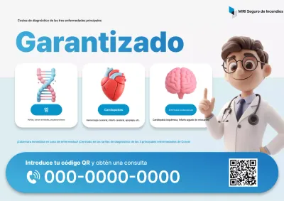 Anuncio de seguro médico moderno Sky Blue