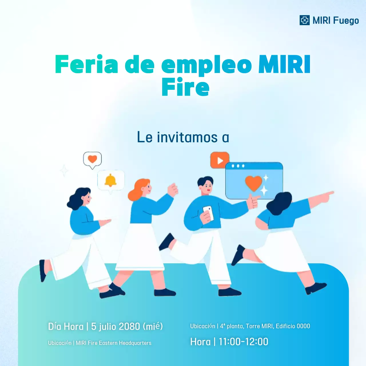 Guía de la feria de empleo Sky Blue Modern